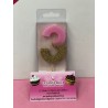 VELA Nº 3 ROSA Y ORO GLITTER