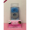 VELA Nº 8 AZUL Y PLATA GLITTER