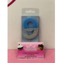 VELA Nº 9 AZUL Y PLATA GLITTER